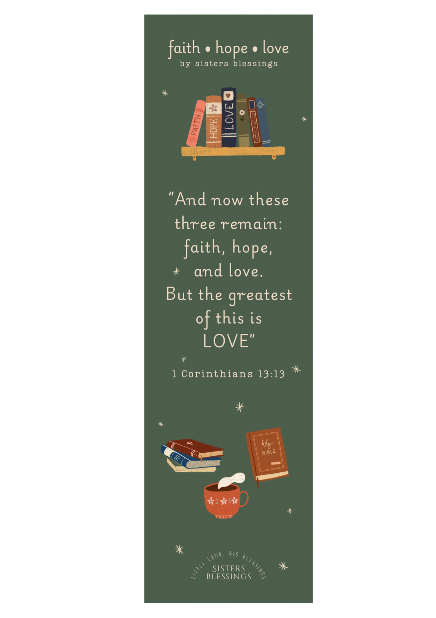 Faith Hope Love Bookmarks